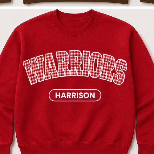 Warriors Harrison school spirit crewneck